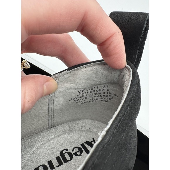 Alegria Shoes Womens Size 7 Black Leather Slip On Comfort Walking Casual MRL-611 - Picture 4 of 4